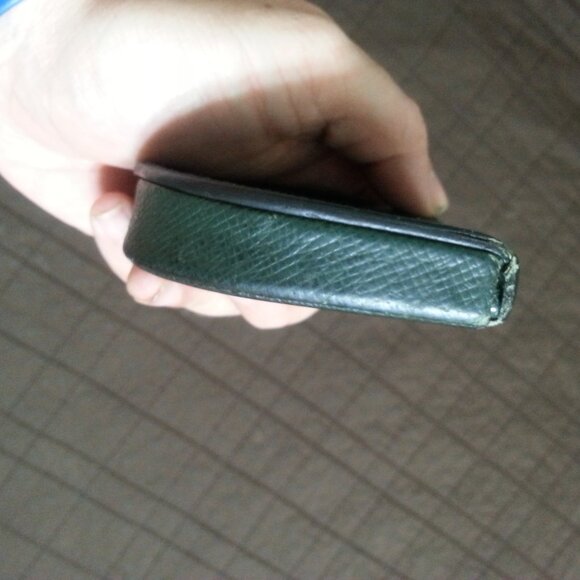 Vintage LV Louis Vuitton Taiga Leather Coin Wallet Case Holder Green  Women Men - Picture 13 of 16